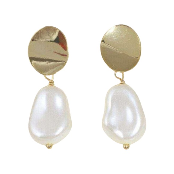 kate spade Jewelry - KATE SPADE • Gold Pearl Drop Dangle Stud Earrings